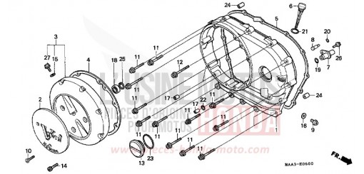 KURBELGEHAEUSEABDECKUNG (VT1100CS/CT) VT1100CS de 1995